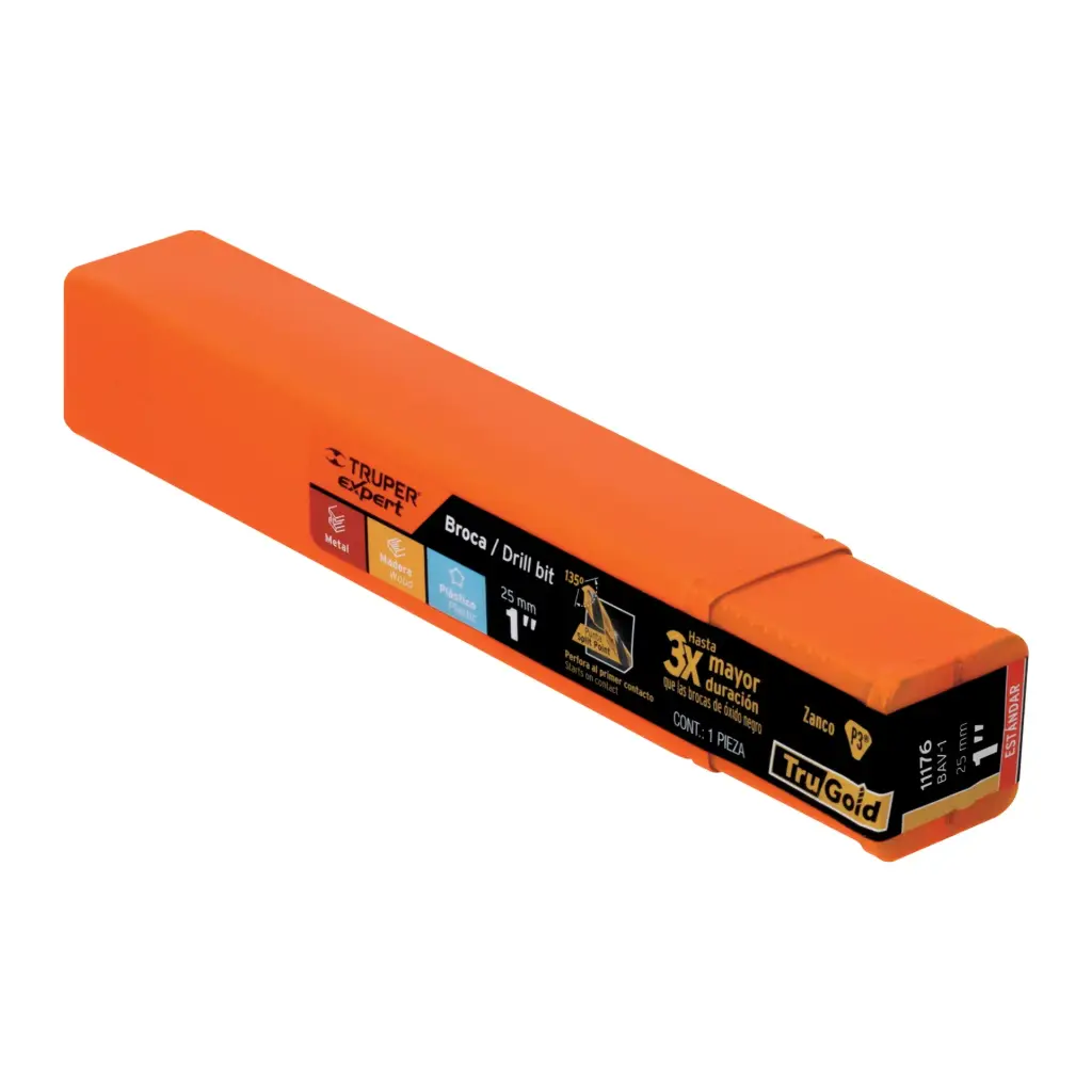 BROCA PARA METAL 1" LARGO 10", TRUPER
