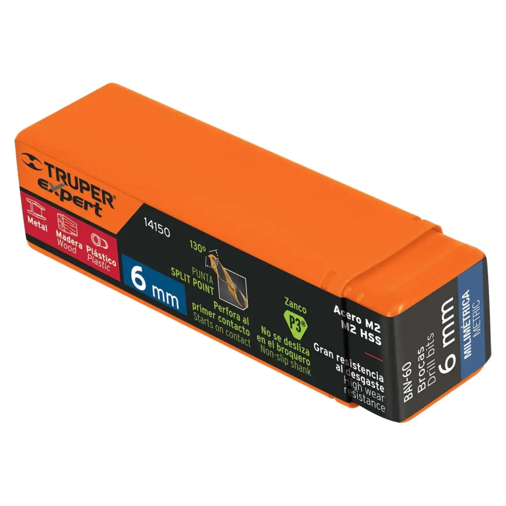 BROCA HSS 6.0 MM TRUGOLD PARA METAL, TRUPER EXPERT