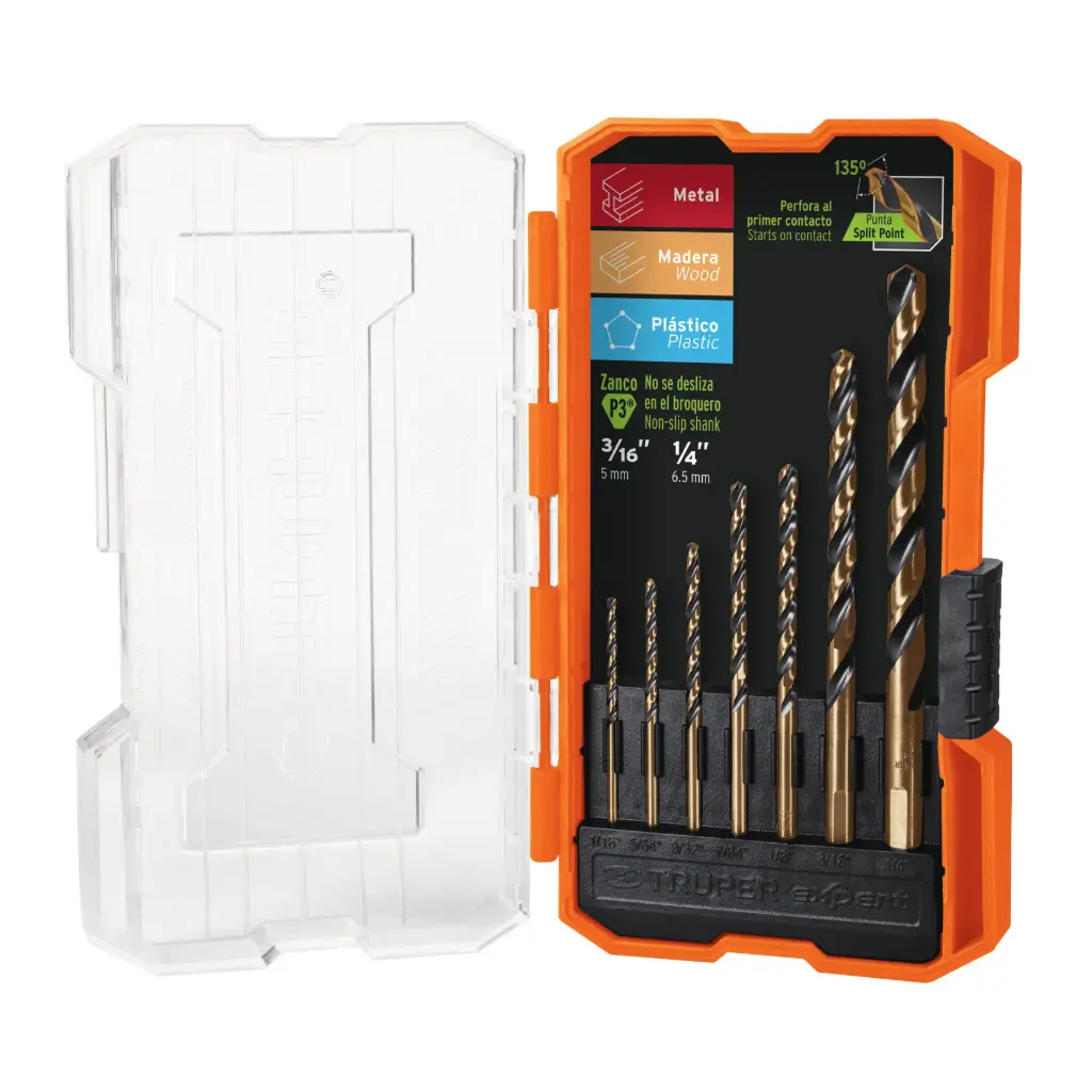 JUEGO DE 7 BROCAS PARA METAL TRUPER