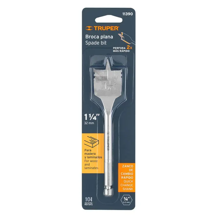 BROCA PALETA PARA MADERA 1/4"TRUPER