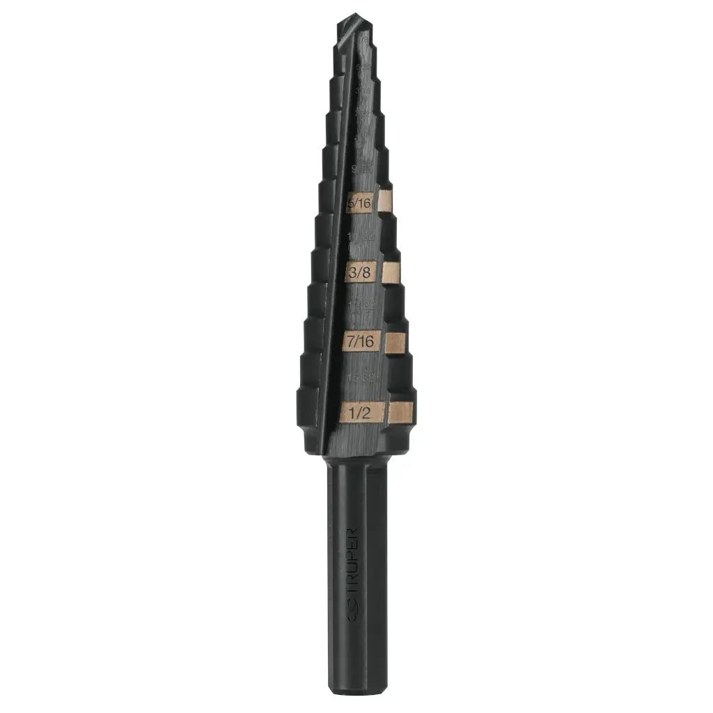 BROCAS ESCALONADAS OXIDO NEGRO 1/8"-1/2"