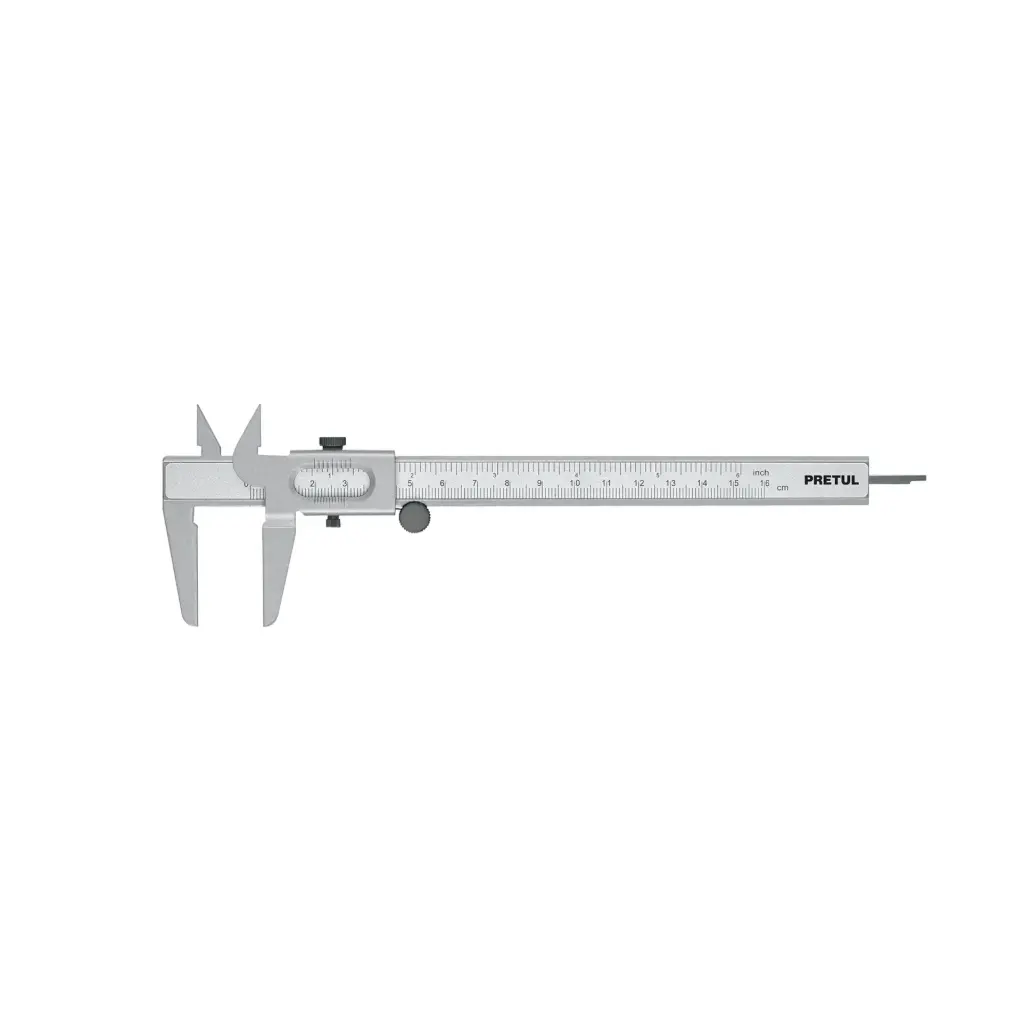 [21455] CALIBRADOR PIE DE REY ESCOLAR ACERO 6"PRETUL