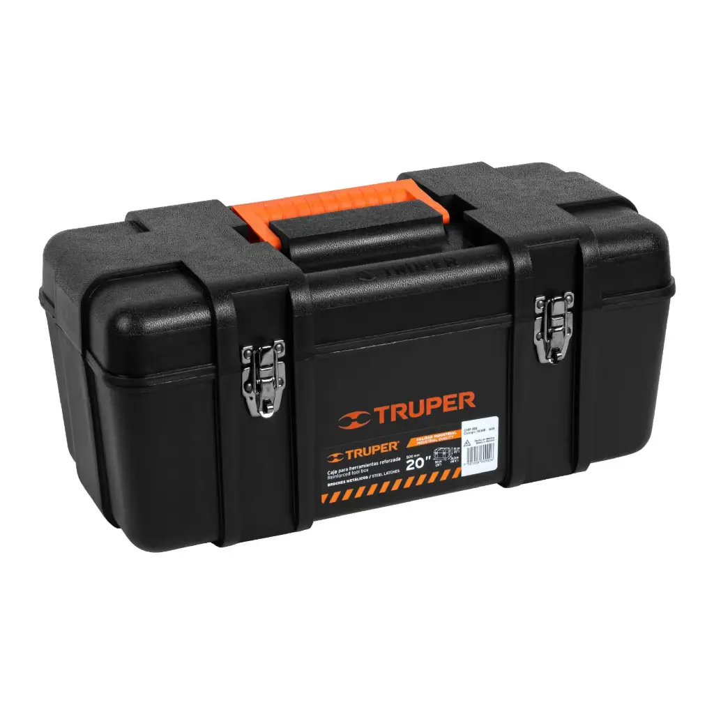CAJA PARA HERRAMIENTA DE 20" INDUSTRIAL, BROCHES METÁLICOS