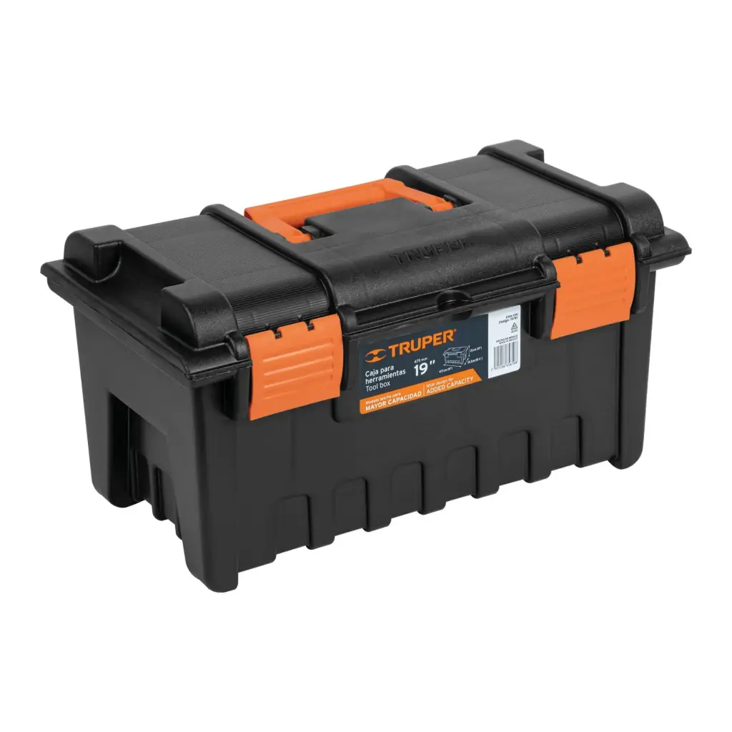 CAJA PARA HERRAMIENTA DE 19" SIN COMPARTIMENTOS, TRUPER