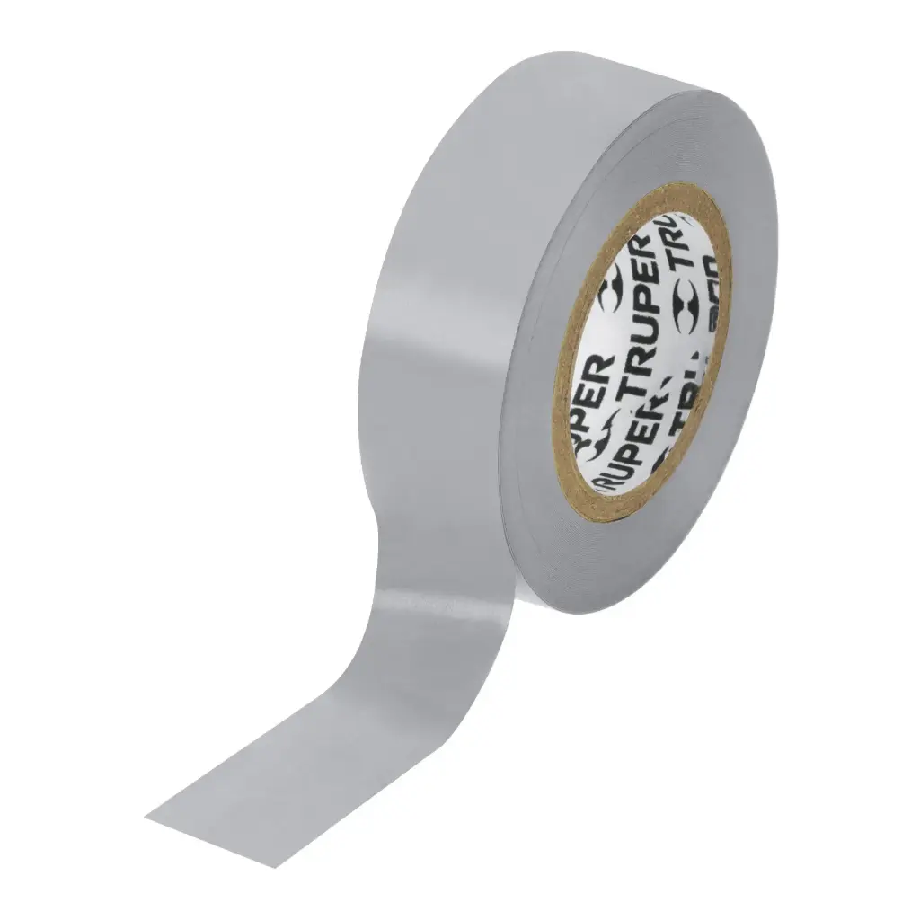 CINTA AISLANTE, 9M X 19MM GRIS TRUPER