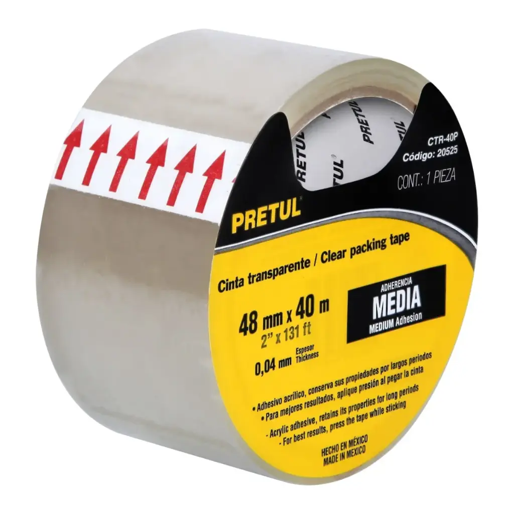 CINTAS PARA EMBALAJE TRANSPARENTES 40 ,PRETUL