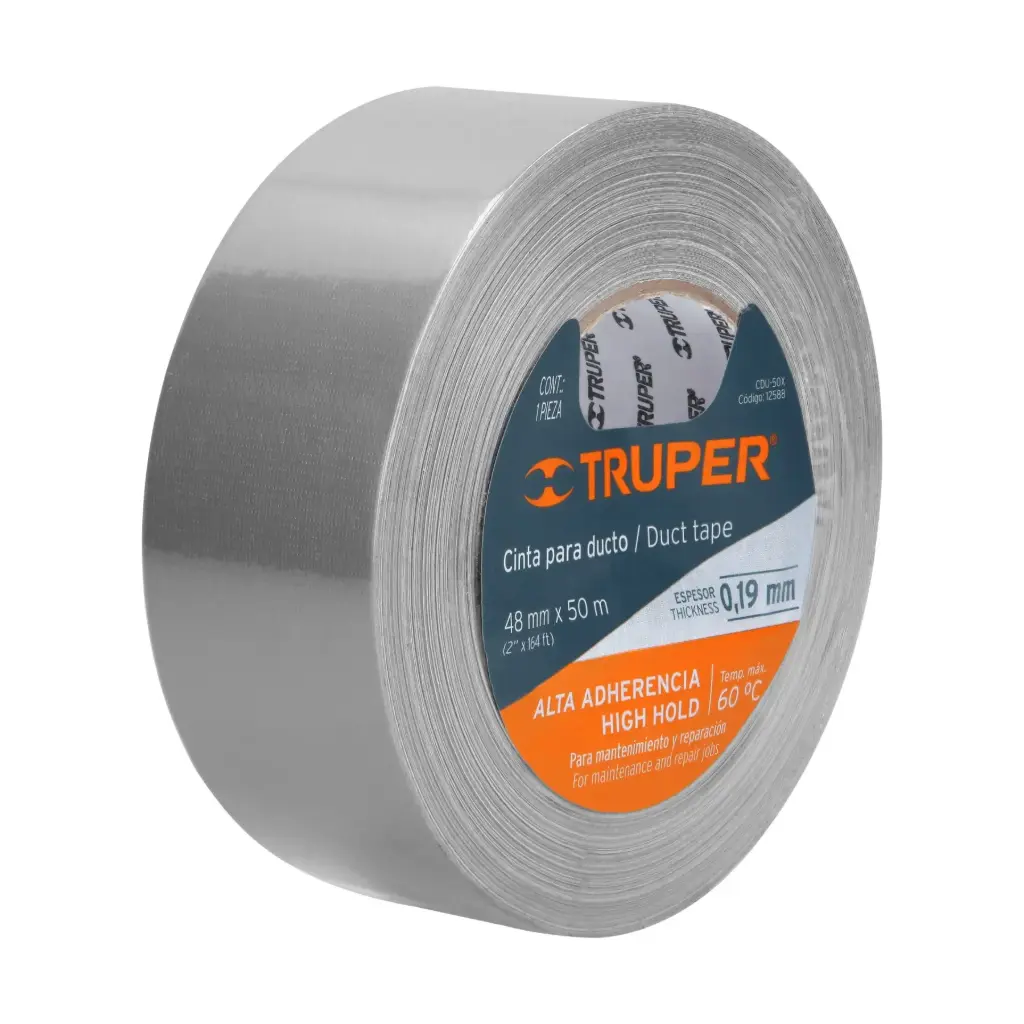 [12588] CINTAS DUCTE TAPE 50M X 48MM 60°C TRUPER
