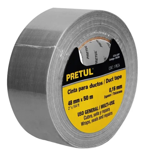 CINTAS DUCTE TAPE 50M X 48MM PRETUL