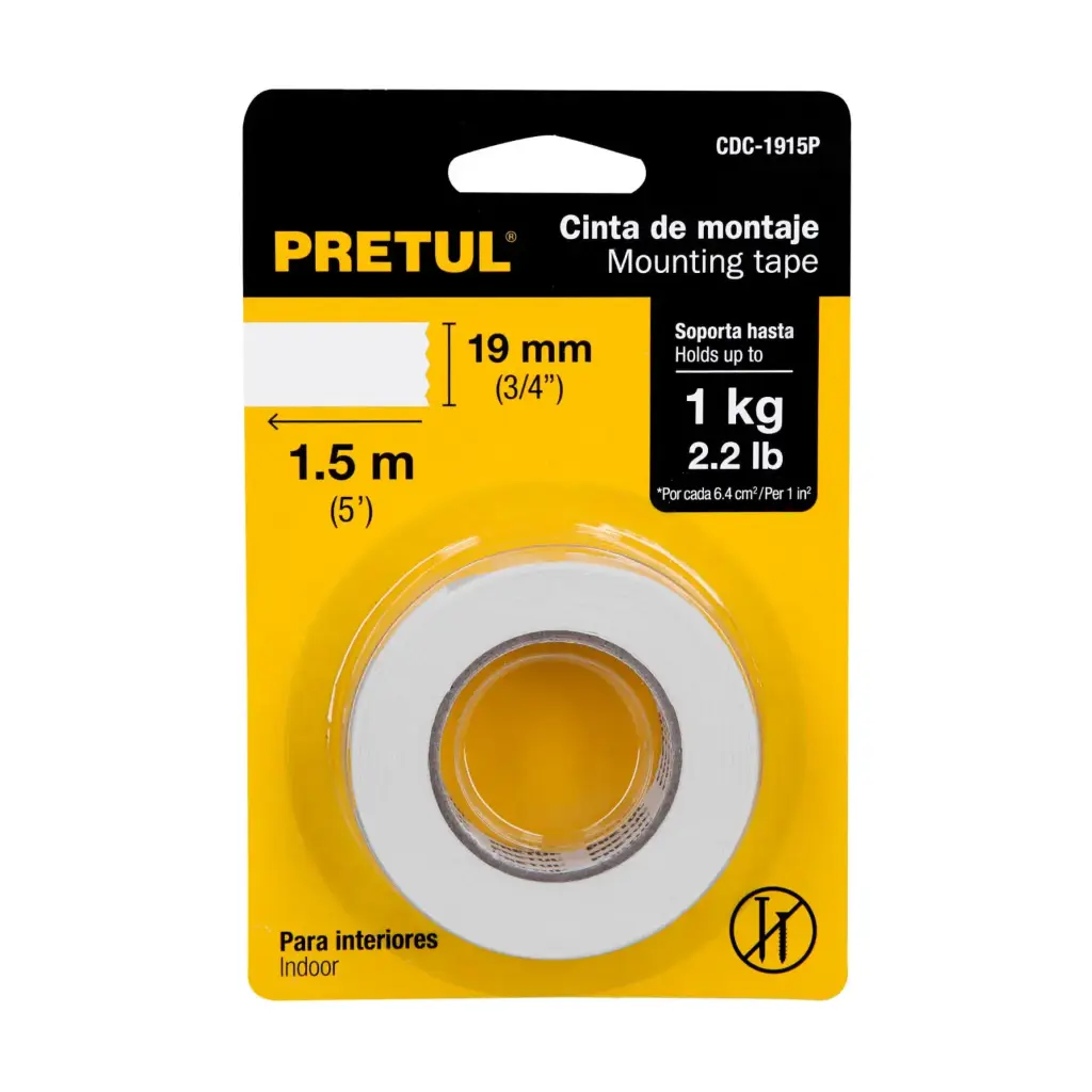 CINTAS DOBLE CONTACTO 1.5M PRETUL