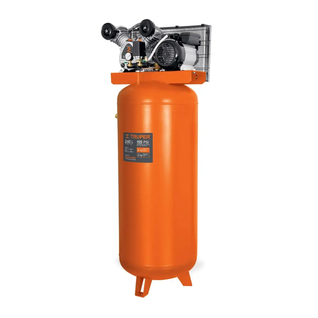 COMPRESORA LUBRICADA DE BANDA ,240 L TRUPER