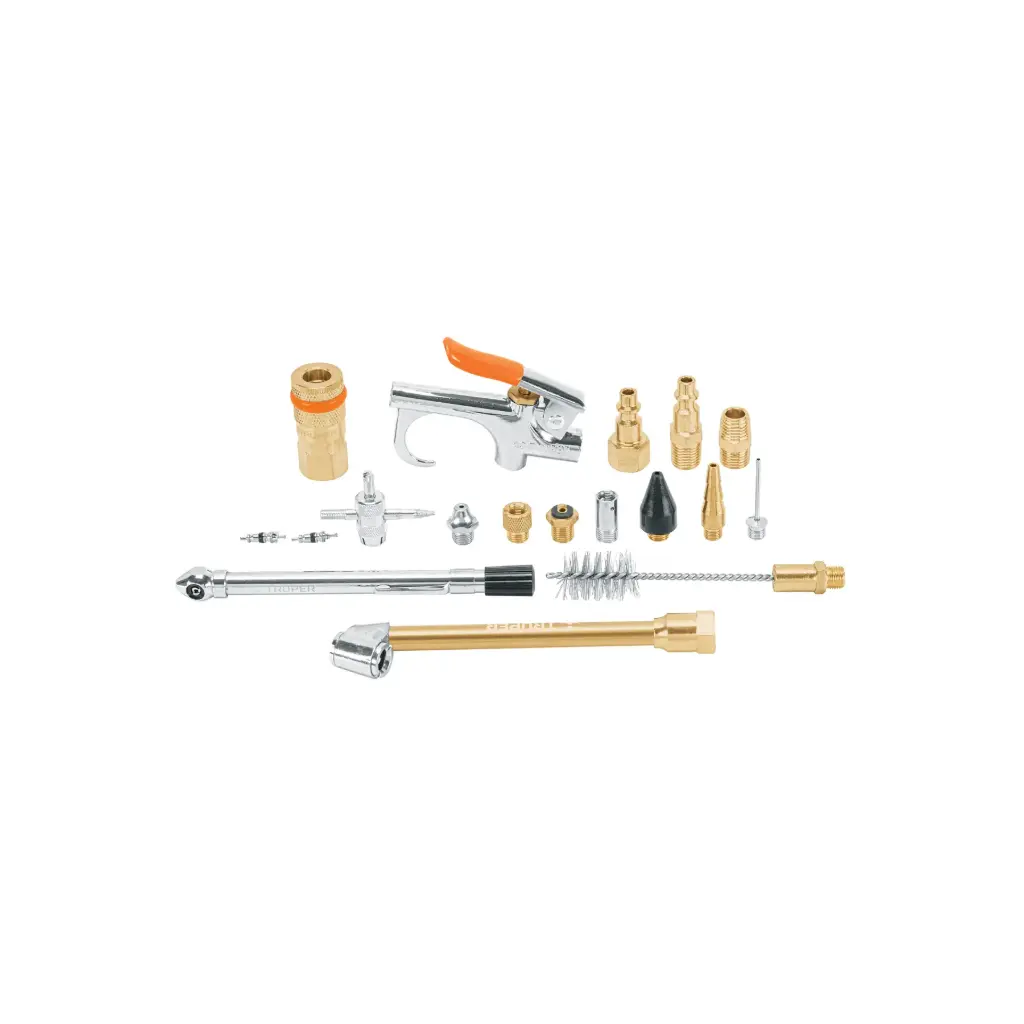 [19079] JUEGO DE 18 PIEZAS PARA COMPRESORA DE AIRE, TRUPER