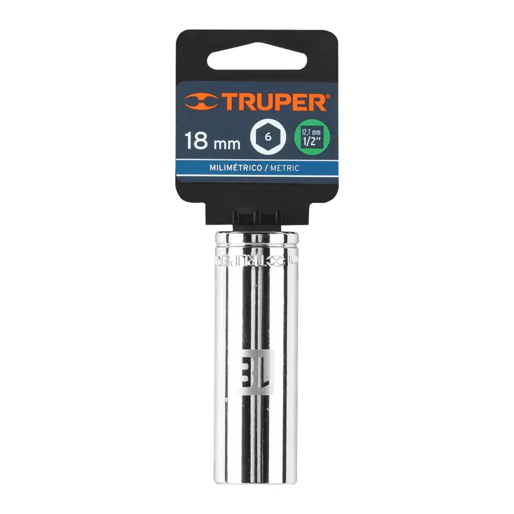 DADO TUBULAR HEXAGONAL 18MM TRUPER