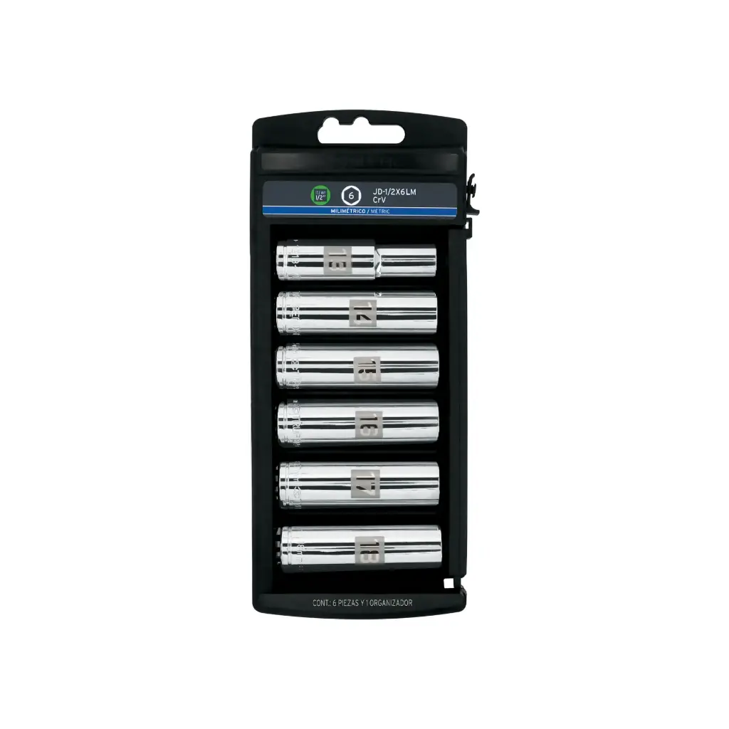 [14175] JUEGO DE 6 DADOS TUBULARES 1/2 13MM-18MM TRUPER