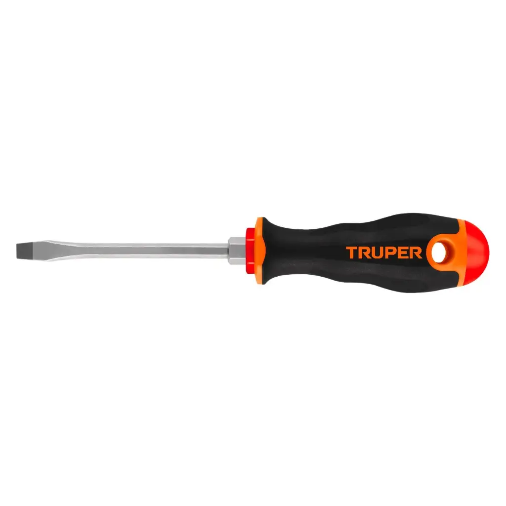 [100833] DESARMADOR PLANO , MANGO CONFORT GRIP 1/4 X 8" TRUPER
