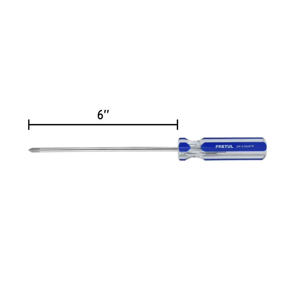 DESARMADORES DE CRUZ,M MANGOV DE PVC 3/16 X 6", PRETUL