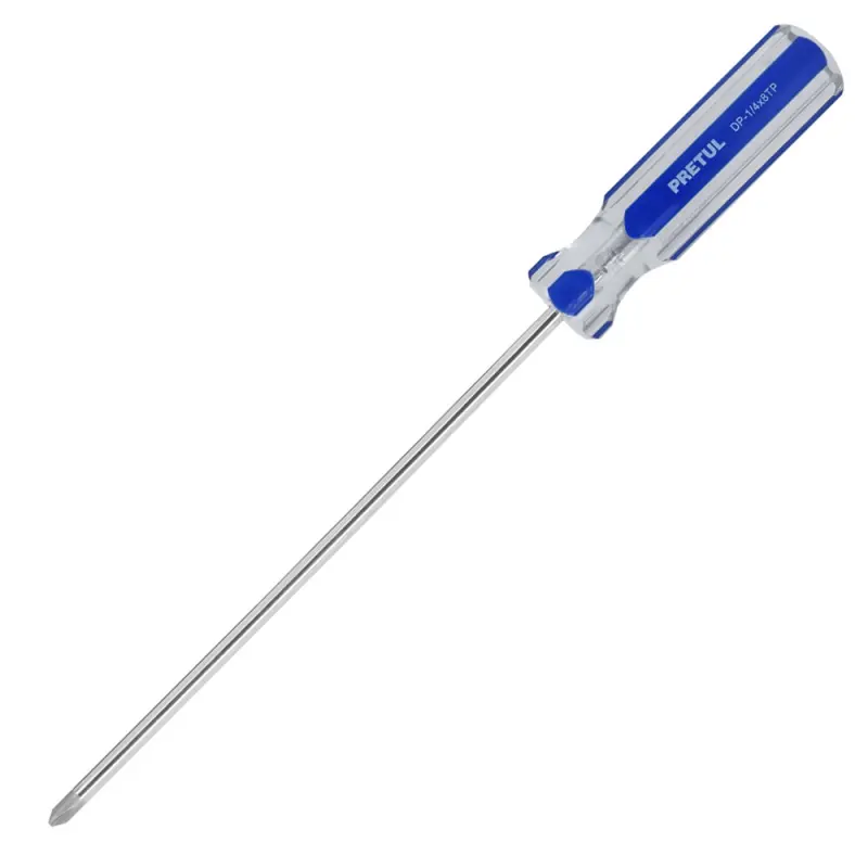 DESARMADORES DE CRUZ,M MANGOV DE PVC 1/4 X 8", PRETUL