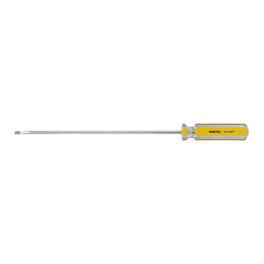 [21465] DESARMADOR CABINET, MANGO DE PVC 1/8 X 6" , PRETUL