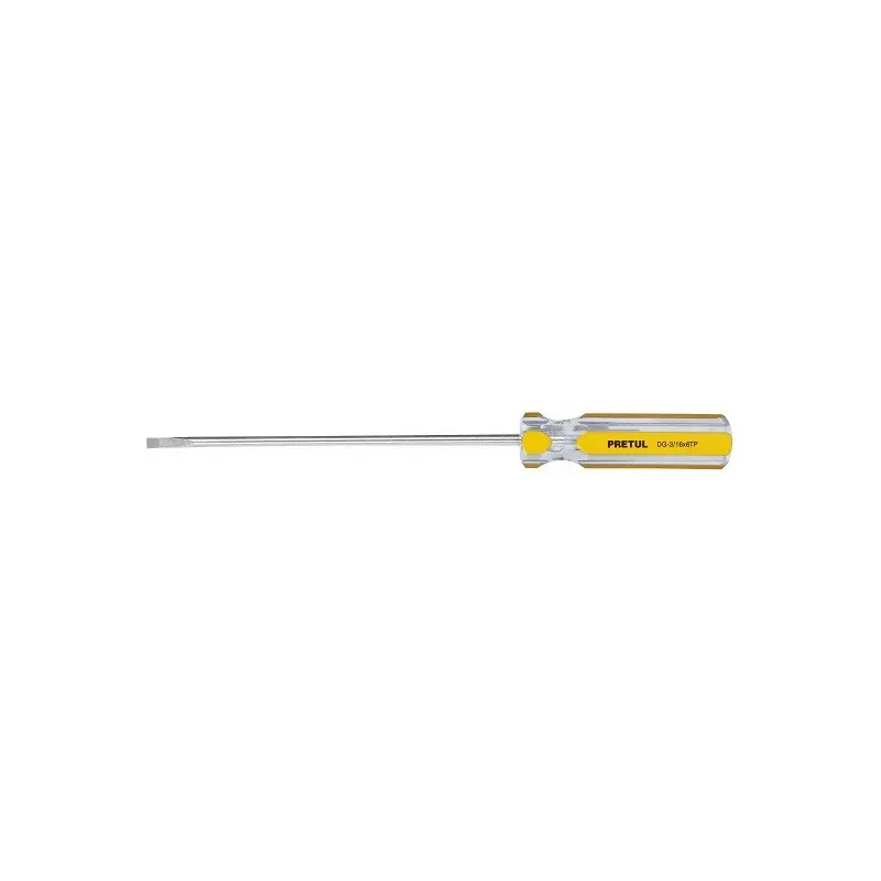DESARMADOR CABINET, MANGO DE PVC 3/16 X 6" , PRETUL