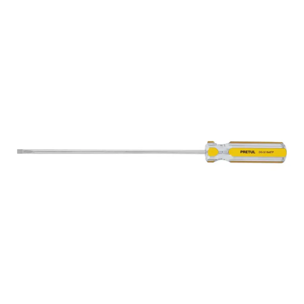 [21469] DESARMADOR CABINET, MANGO DE PVC 3/16 X 8" , PRETUL