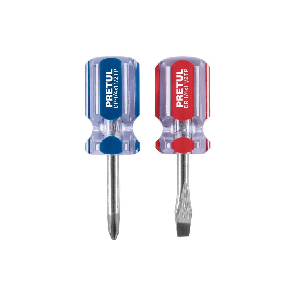 [21379] DUOS DE DESRMADORES TIPO TROMPO, MANGO DE PVC , PRETUL