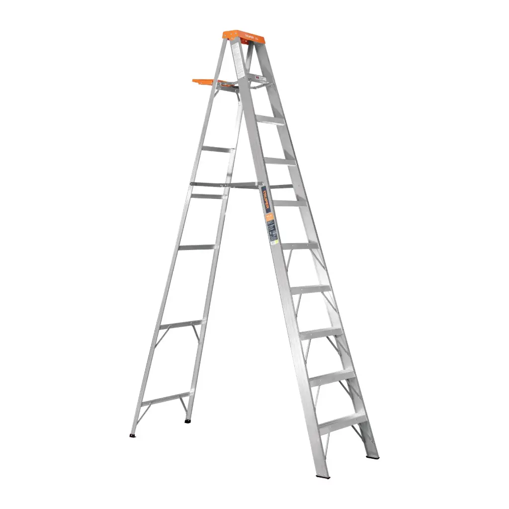 ESCALERAS TIJERA TIPO II 175KG (8.3KG) 9 PELDAÑOS TRUPER
