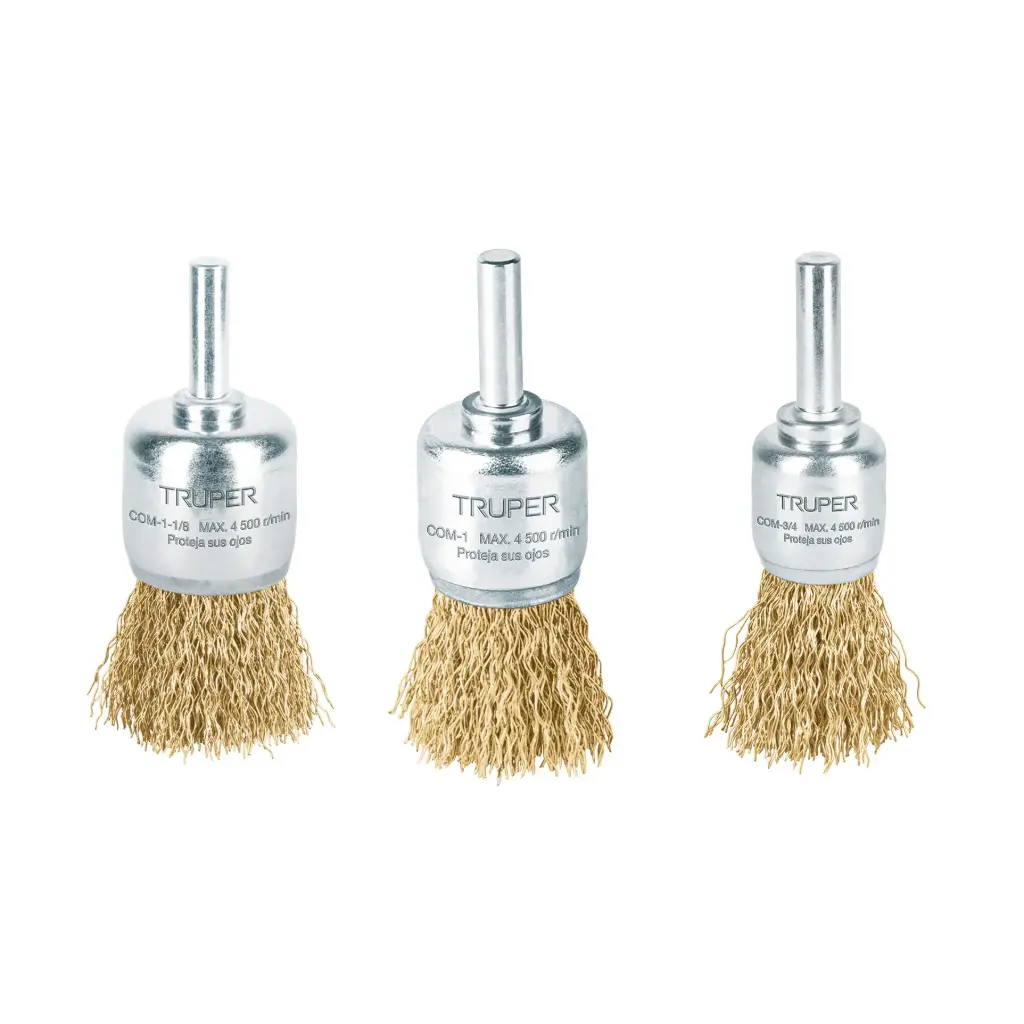 ESCOBILLAS TIPO COPA, ALAMBRE GRUESO 1.1/8" 23MM TRUPER