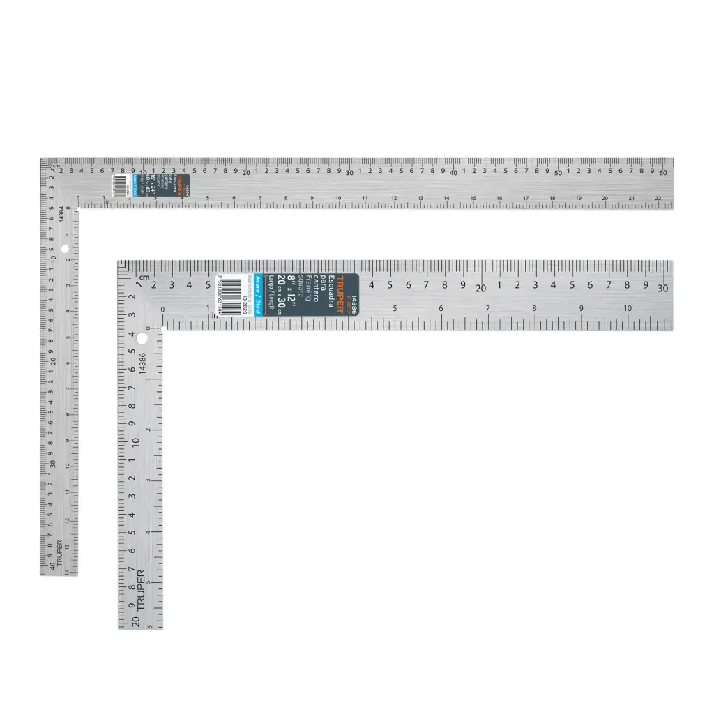 ESCUADRA PARA ALBAÑIL ACERO 8" X12" TRUPER