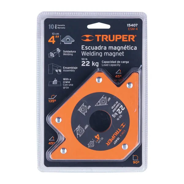 ESCUADRAS MAGNETICAS 4" PARA ALINEAR-15407-TRUPER