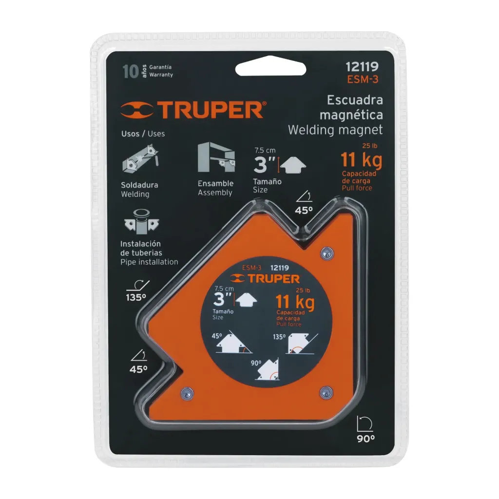 [12119] ESCUADRAS MAGNETICAS 3" TRUPER