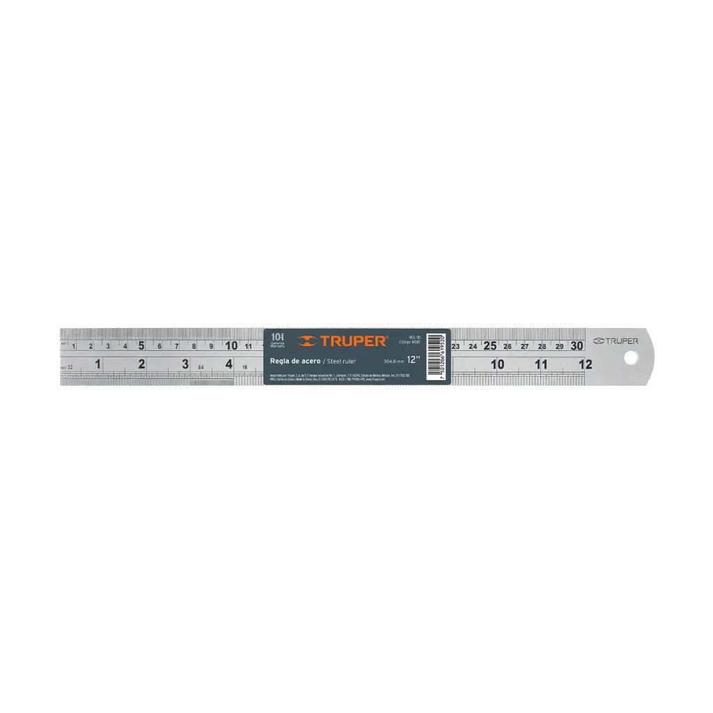 REGLAS DE ACERO INOXIDABLE 12" TRUPER