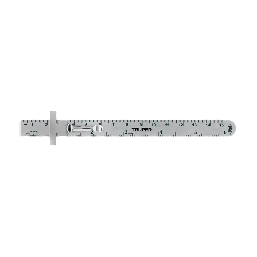REGLAS DE ACERO INOXIDABLE 6" DE BOLSILLO TRUPER