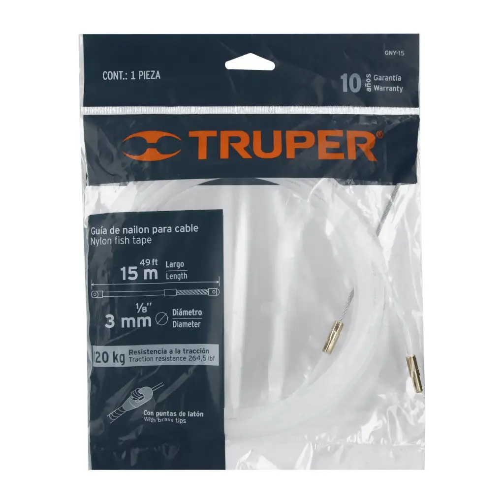 GUIAS DE NYLON PASA CABLE 15 M TRUPER