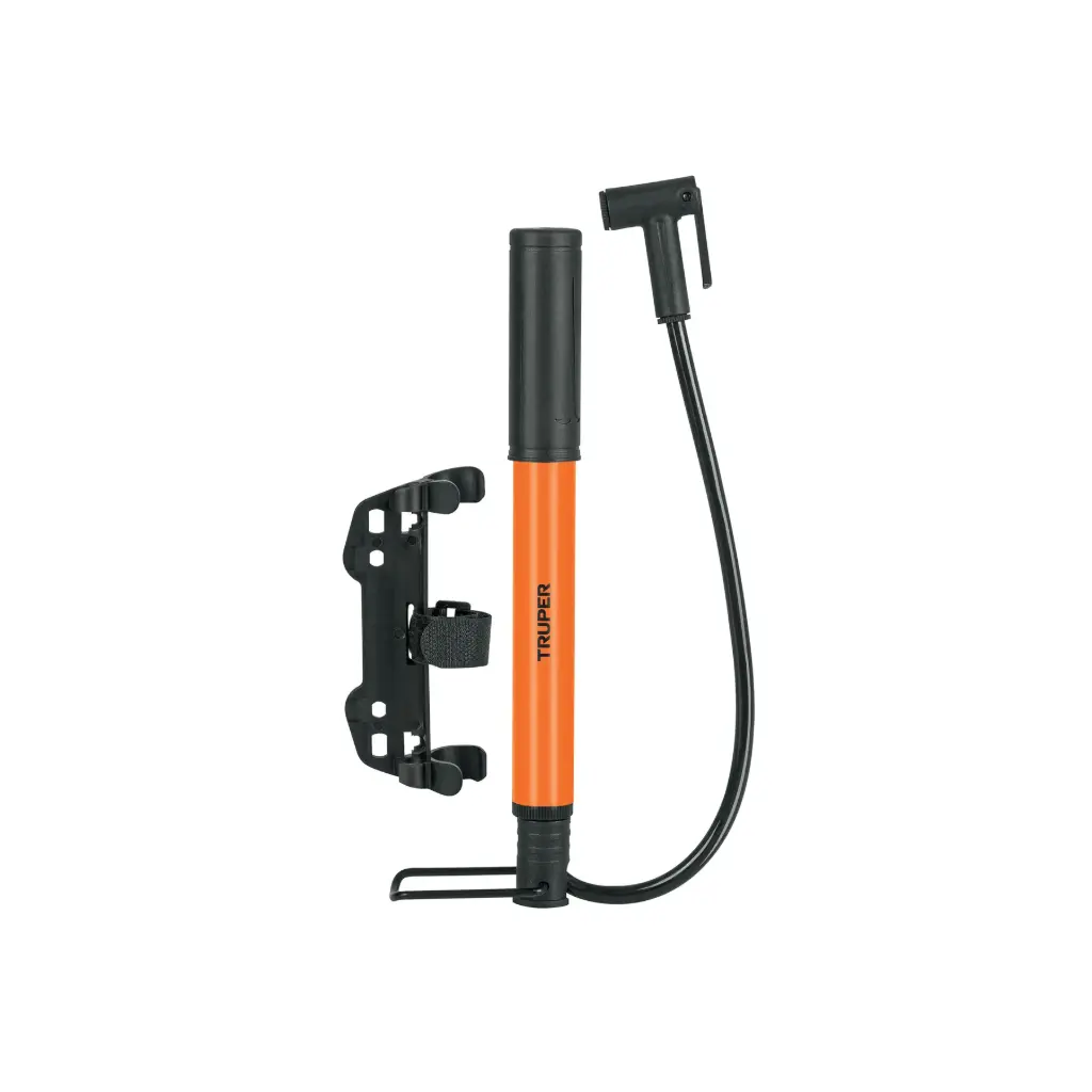 [13790] MINI INFLADORA MANUAL DE ALUMINIO PARA BICICLETA 60 PSI TRUPER