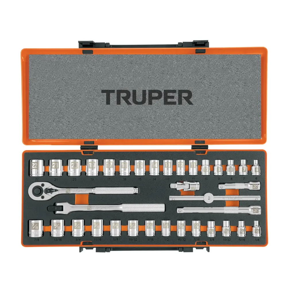 [13955] JUEGO DE 36 PIEZAS MIXTO 3/8 TRUPER