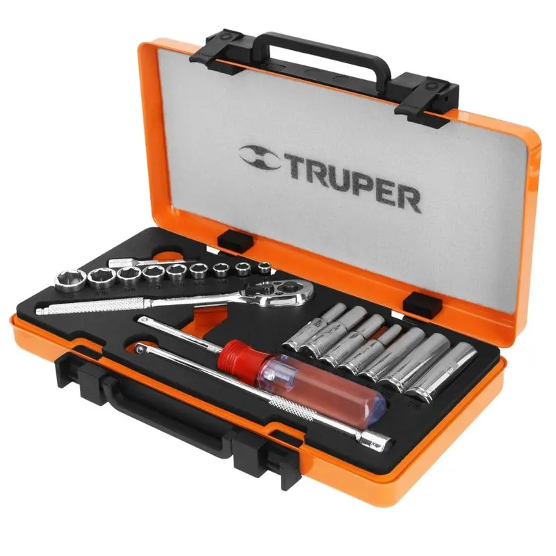 [13981] JUEGO DE 20 PIEZAS,MM 1/4" TRUPER