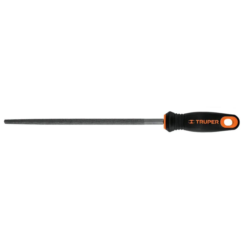 [11244] LIMA REDONDA , BASTARDAS CON MANGO COMFORT GRIP 10" TRUPER