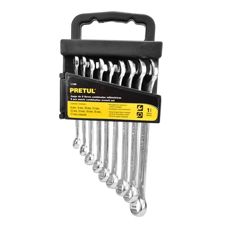 [21995] JUEGO DE 9 LLAVES MIXTAS PRETUL