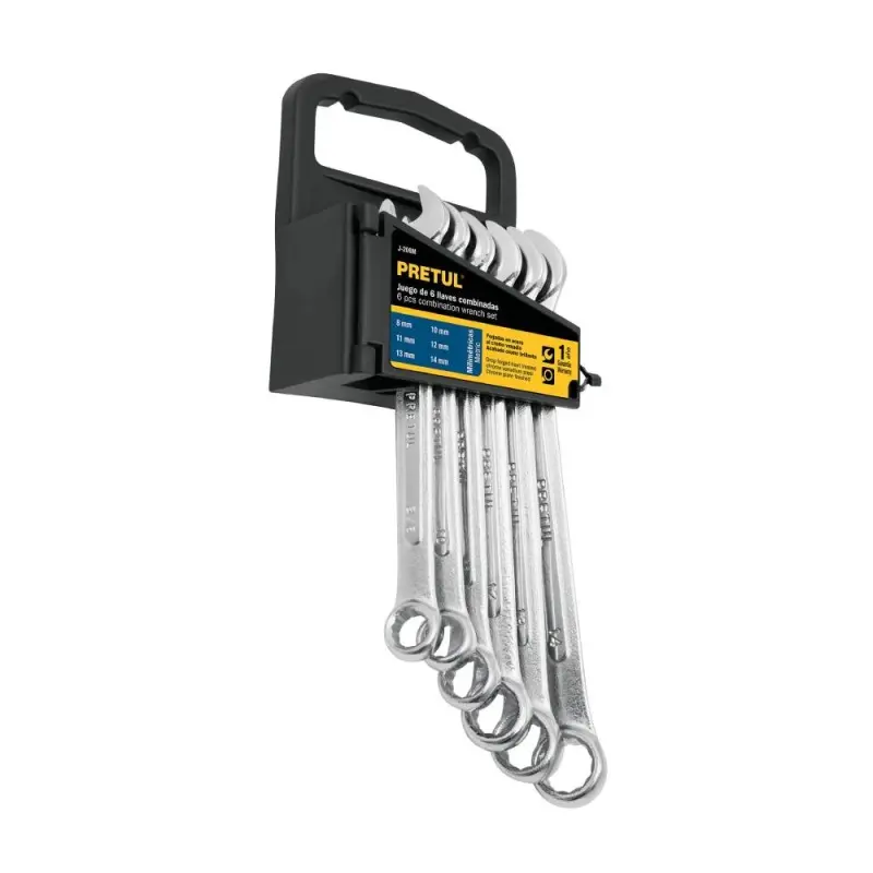 [22017] JUEGO DE 6 LLAVES MIXTAS PRETUL
