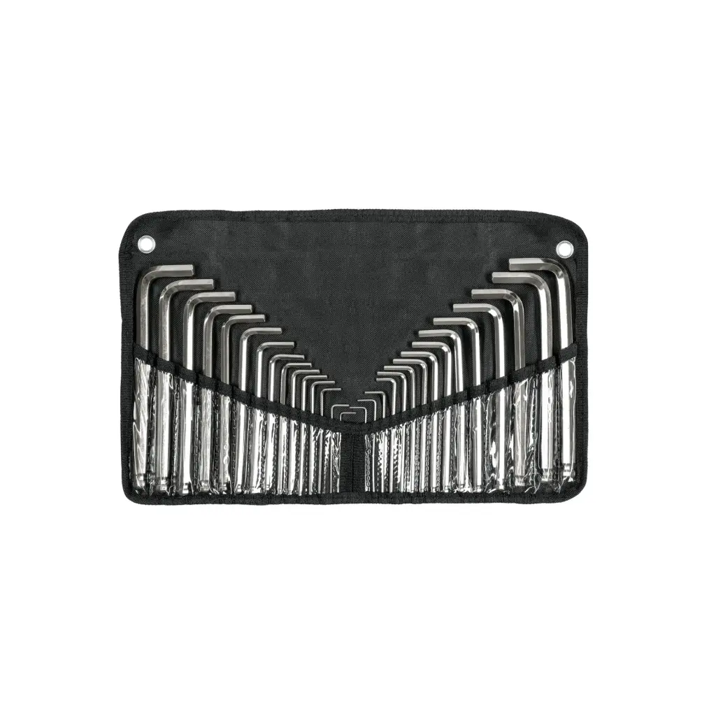 [15562] JUEGO DE 30 LLAVES ALLEN LARGAS MIXTAS ,PUNTA DE BOLA , ESTUCHE DE TELA TRUPER