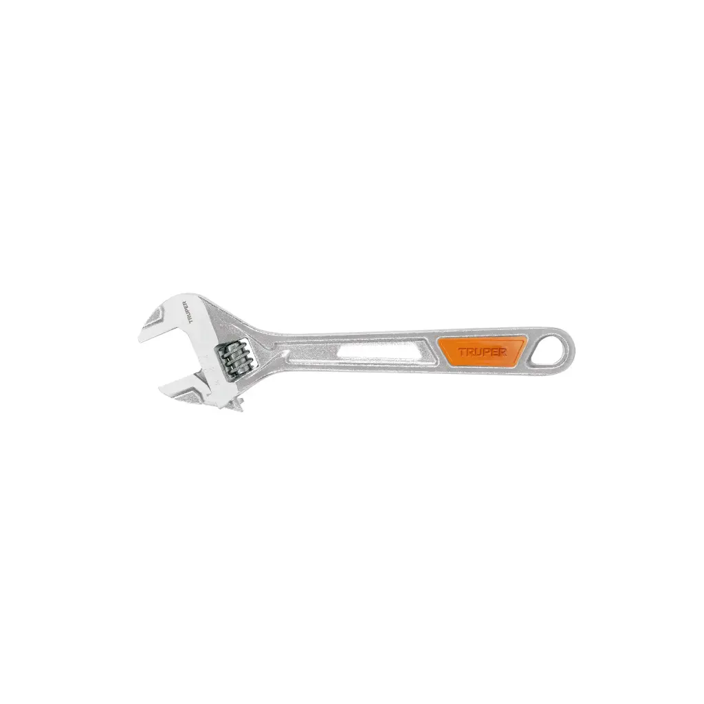 [15510] LLAVES FRANCESAS CROMADAS CON MANGOS DE PVC 8" TRUPER