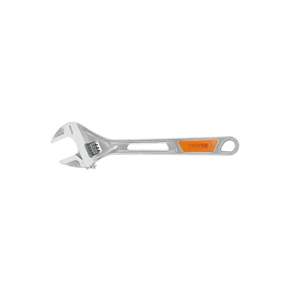 [15512] LLAVES FRANCESAS CROMADAS CON MANGOS DE PVC 12" TRUPER
