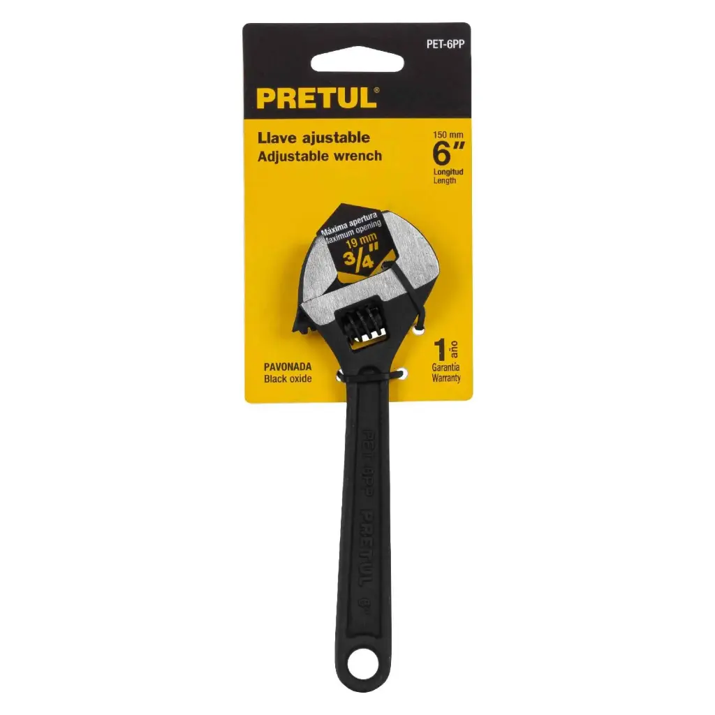 [21822] LLAVES FRANCESAS FOSFATADAS 6" A3/4"-21822-PRETUL