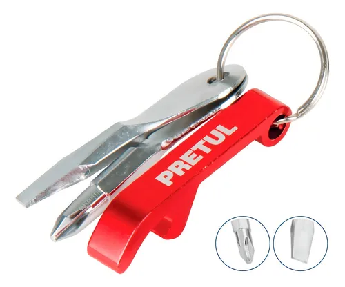 [65015] ENVASE CON LLAVERO, TIPO DESARMADOR Y DESTAPADOR PRETUL