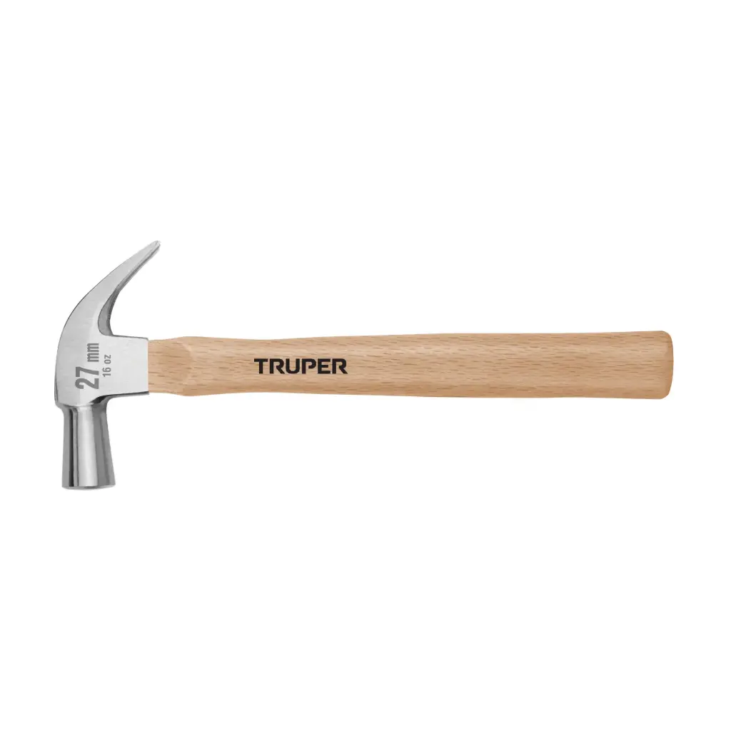 [10560] MARTILLOS PULIDOS , MANGO DE ENCINO , UÑA CURVA , CABEZA CONICA 13" TRUPER