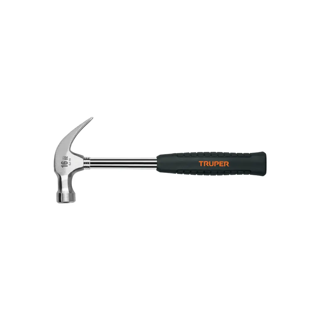 [16700] MARTILLO TUBULAR PULIDO , UÑA CURVA , 16 OZ 13" TRUPER