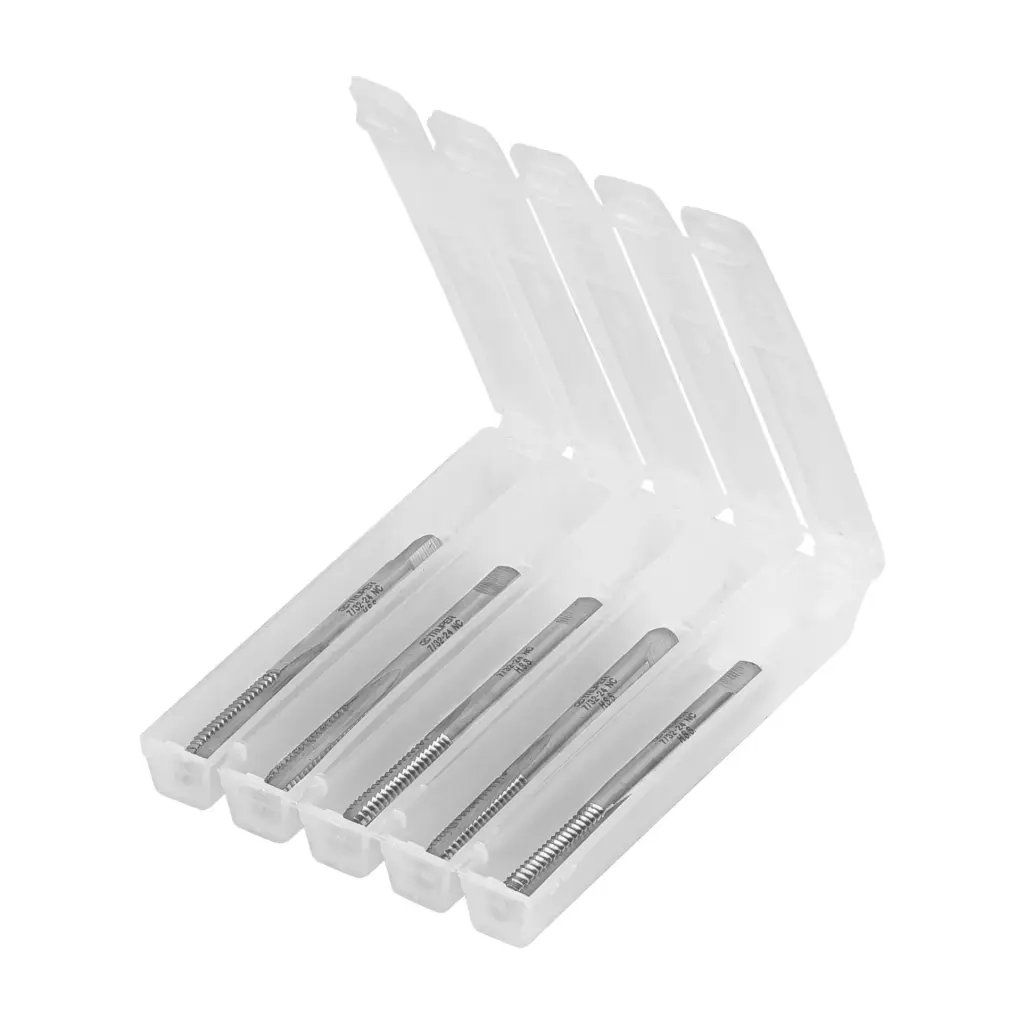 [11419] MACHOS SEMICONICOS UNC 7/32 X 24, ESTUCHE DE 5 PIEZAS TRUPER