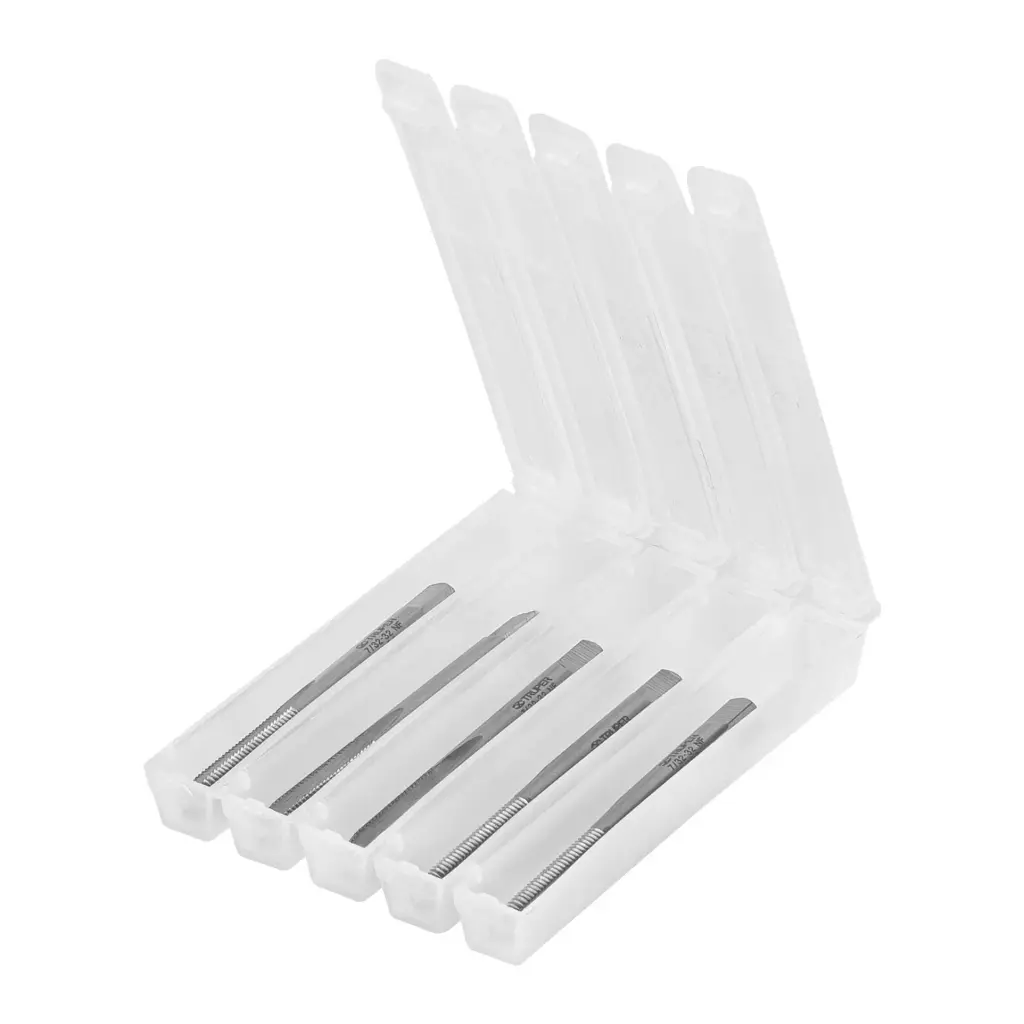 [11420] MACHOS SEMICONICOS UNF 7/32 X 32, ESTUCHE DE 5 PIEZAS TRUPER