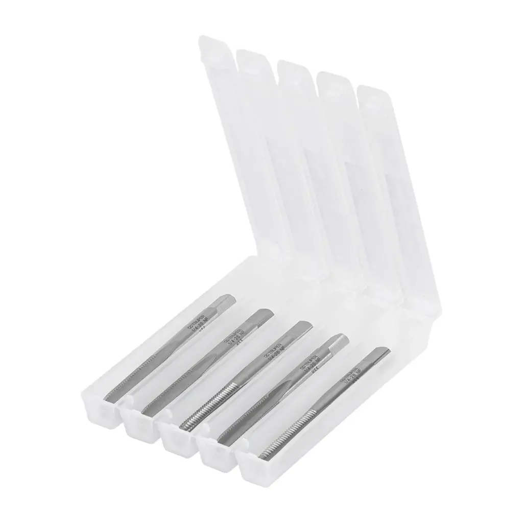 MACHOS SEMICONICOS UNF 1/4 X 28, ESTUCHE DE 5 PIEZAS TRUPER