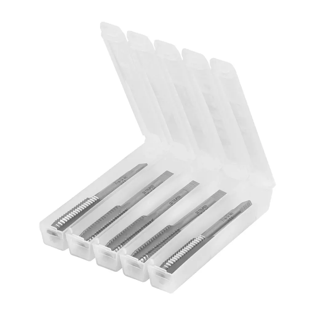 [11411] MACHOS SEMICONICOS UNC 7/16 X 14, ESTUCHE DE 5 PIEZAS TRUPER