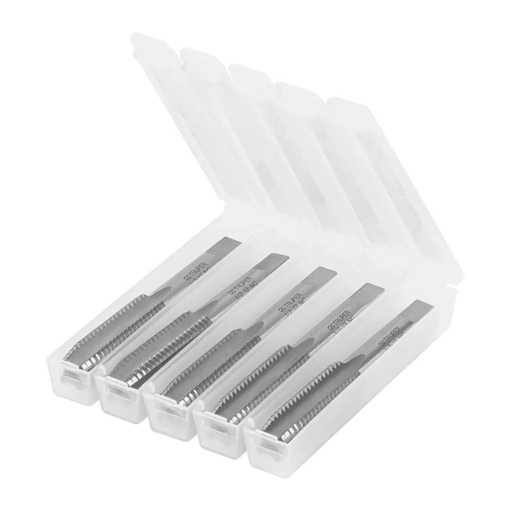 [11413] MACHOS SEMICONICOS UNC 1/2 X 13, ESTUCHE DE 5 PIEZAS TRUPER